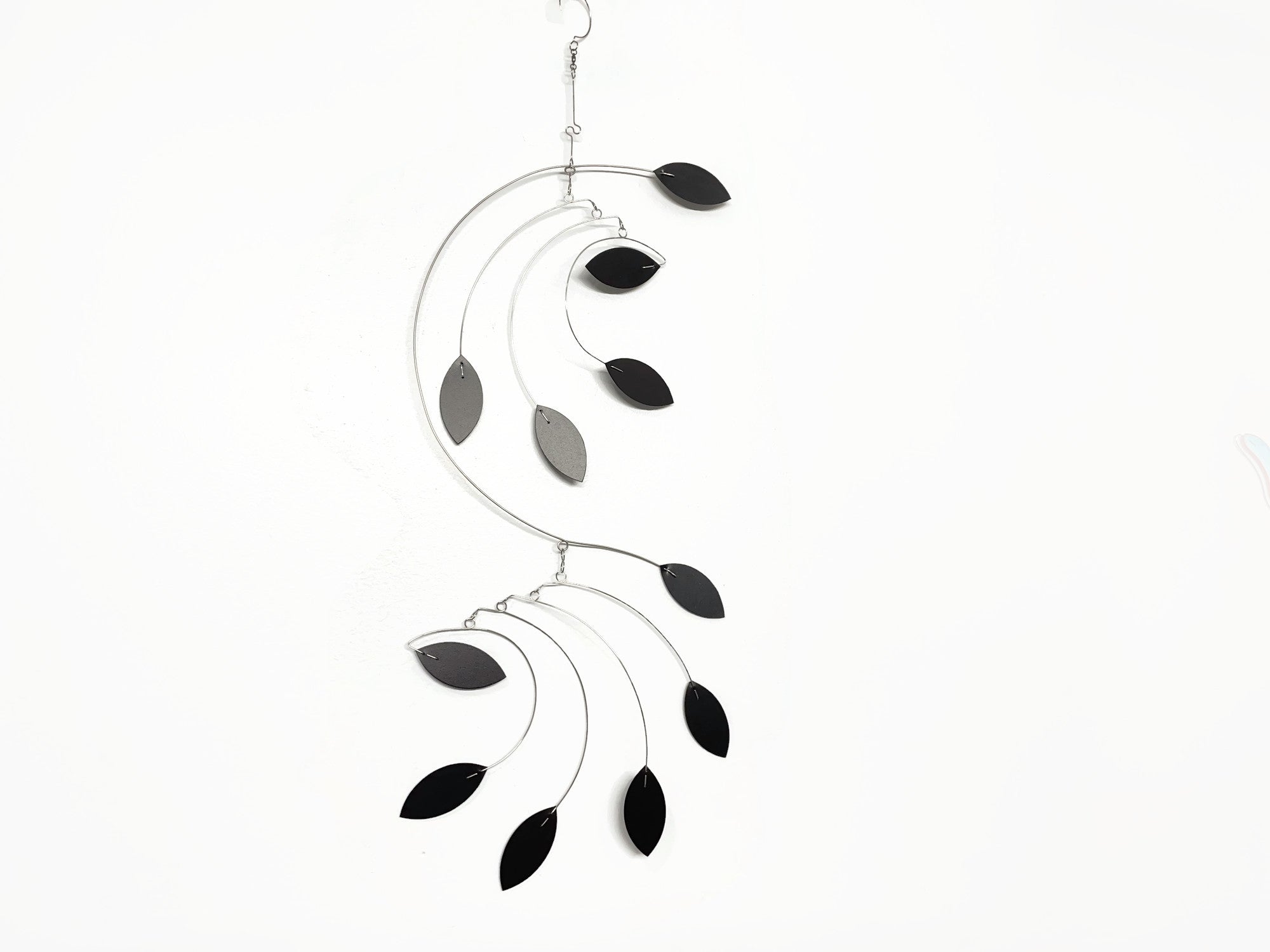 Mobile Art Dream Catcher Style in Black Kinetic Art Sculpture