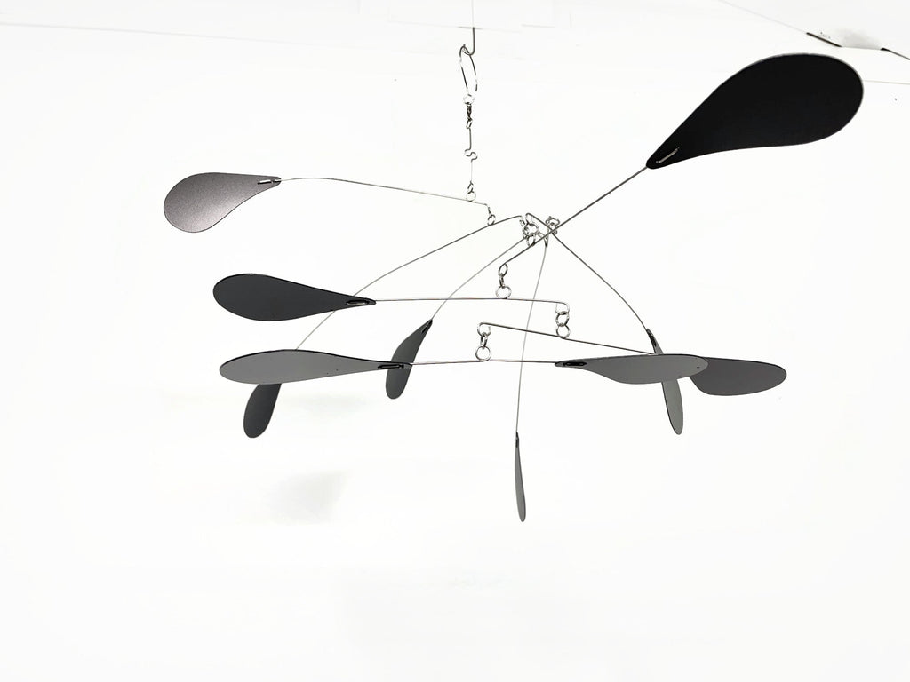 Adult Mobile In Black 25 x 15 Kinetic Hanging Mobile Art