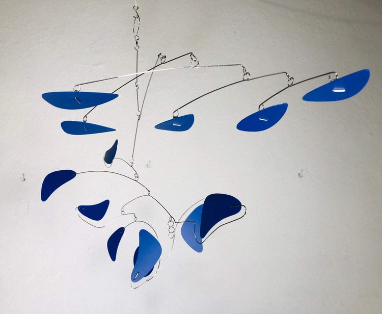 Hanging Mobile Blue Mid Century Modern Serenity Style