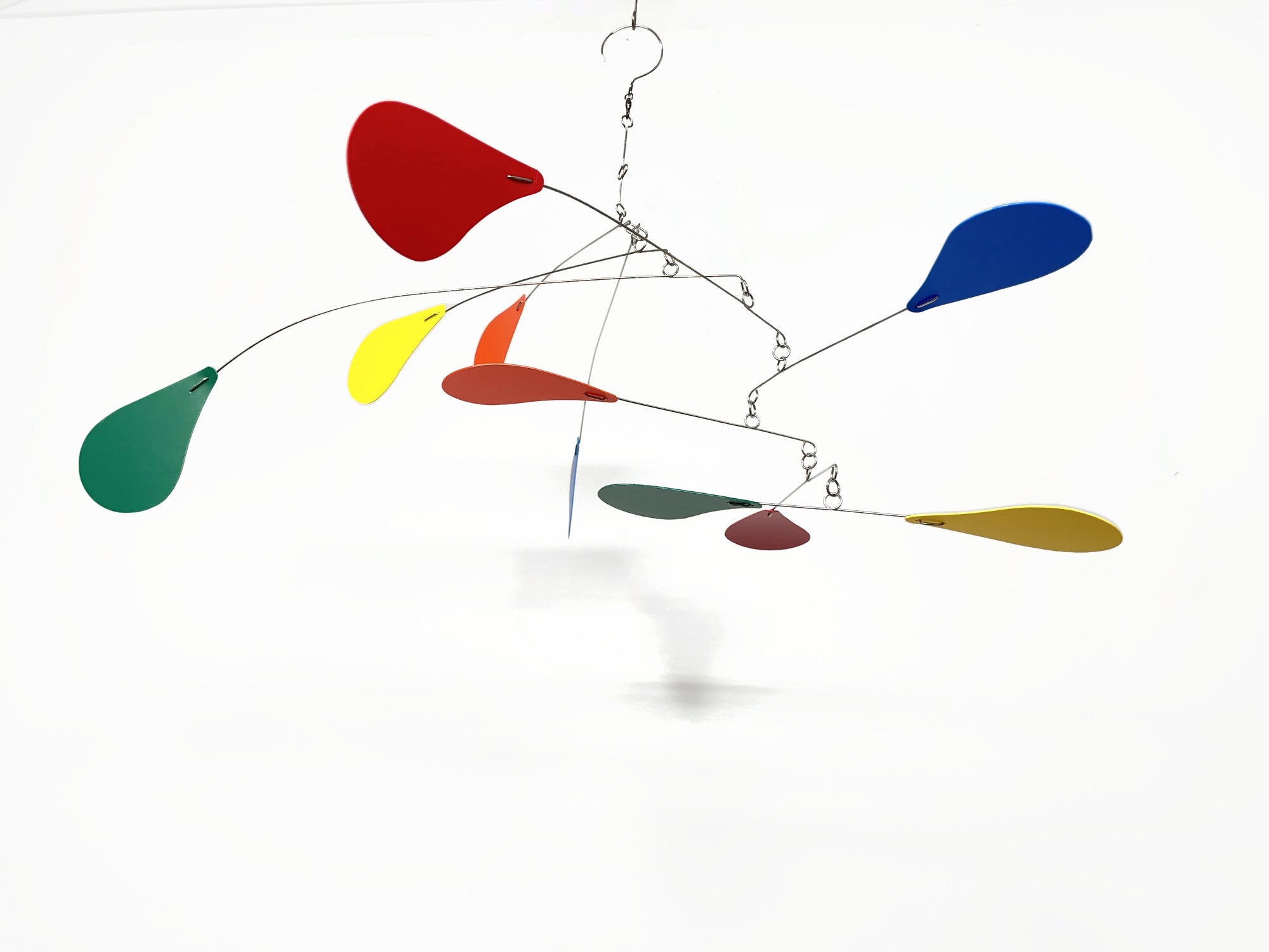 Kinetic Art Mobile 25 x 15 Nursery Playroom Changing Table Baby Shower Gift in Rainbow