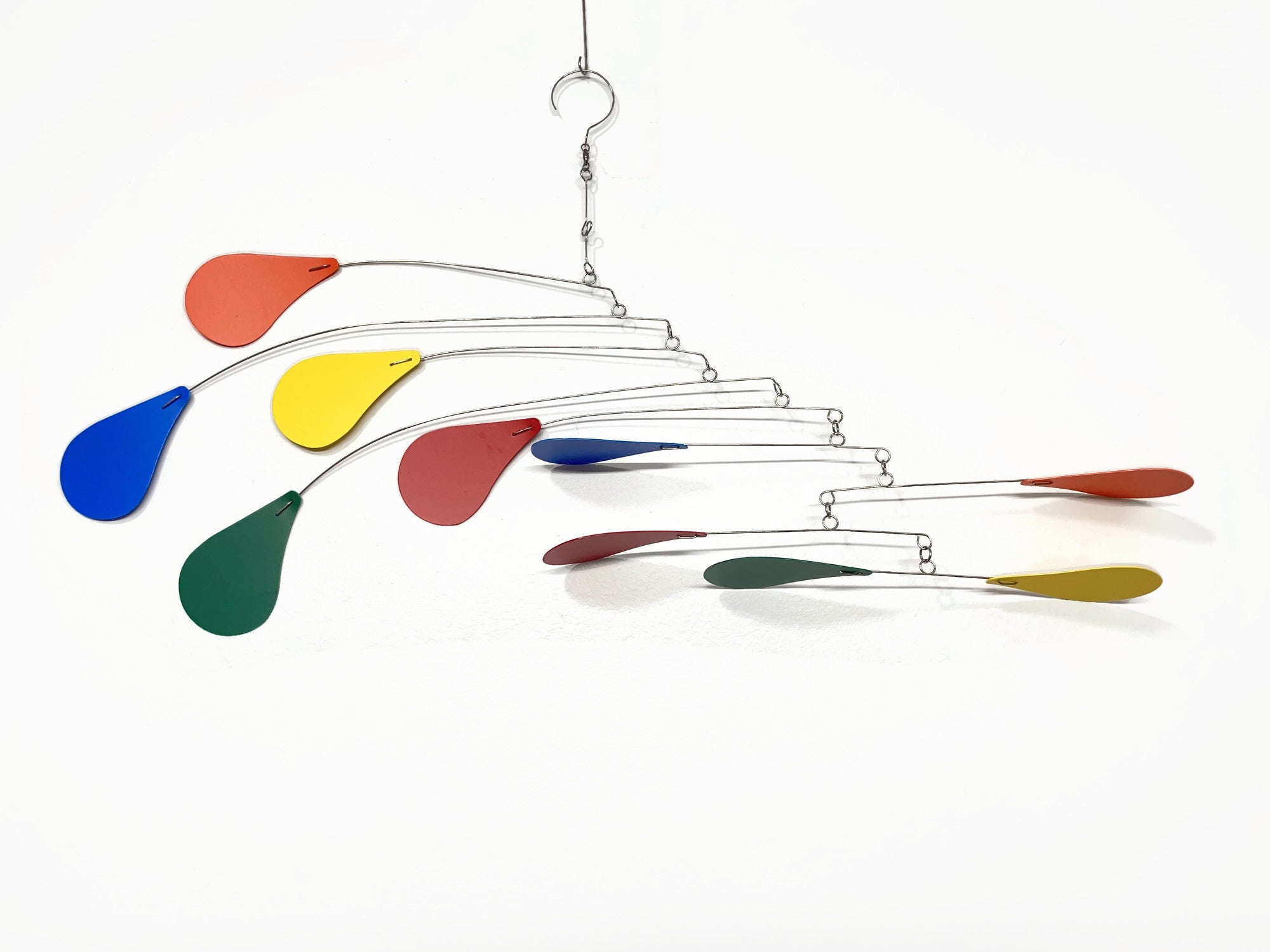 Kinetic Art Mobile 25 x 15 Nursery Playroom Changing Table Baby Shower Gift in Rainbow