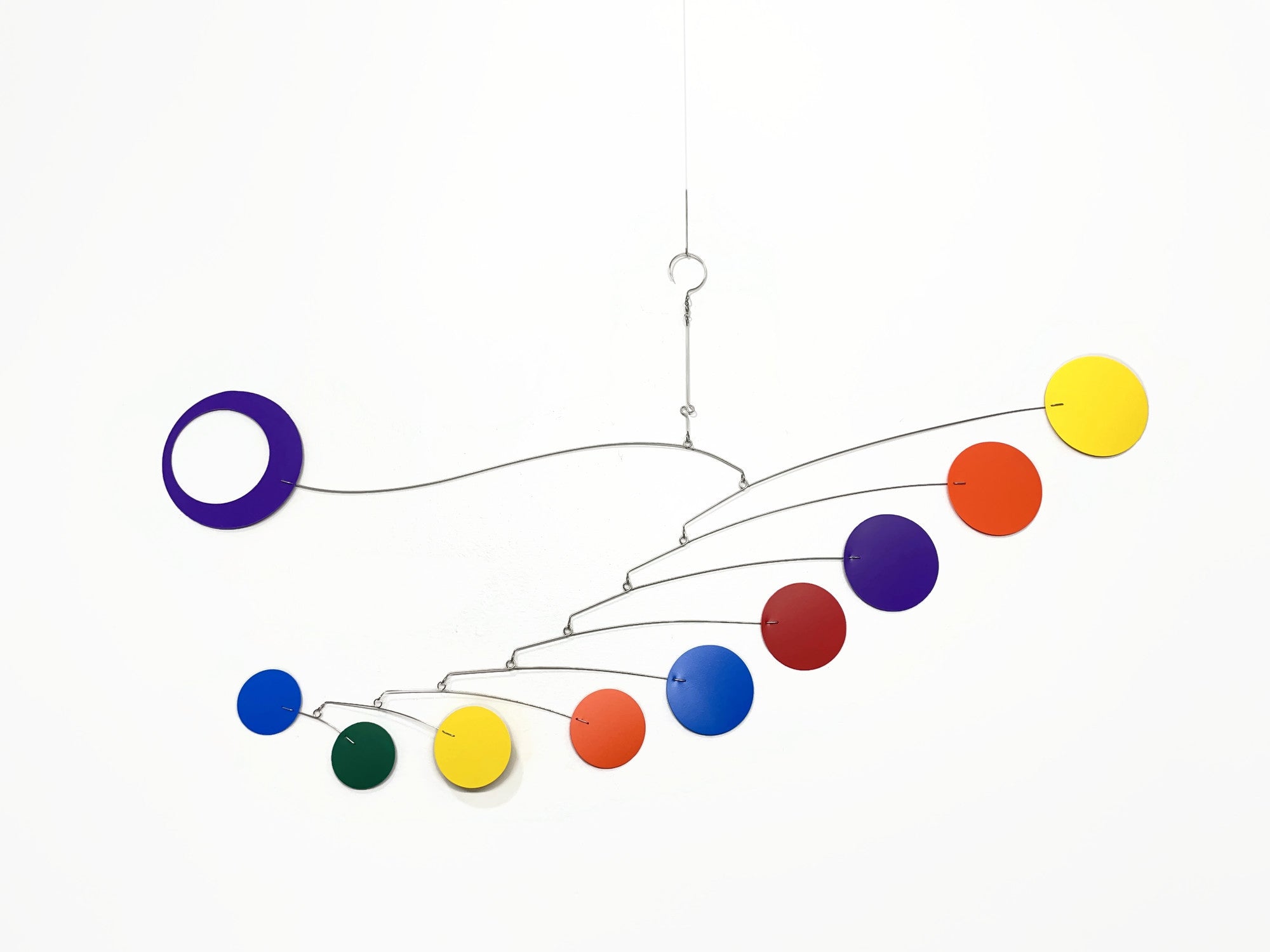 Modern Mobile XL ZEN Style Circles Kinetic Art Sculpture