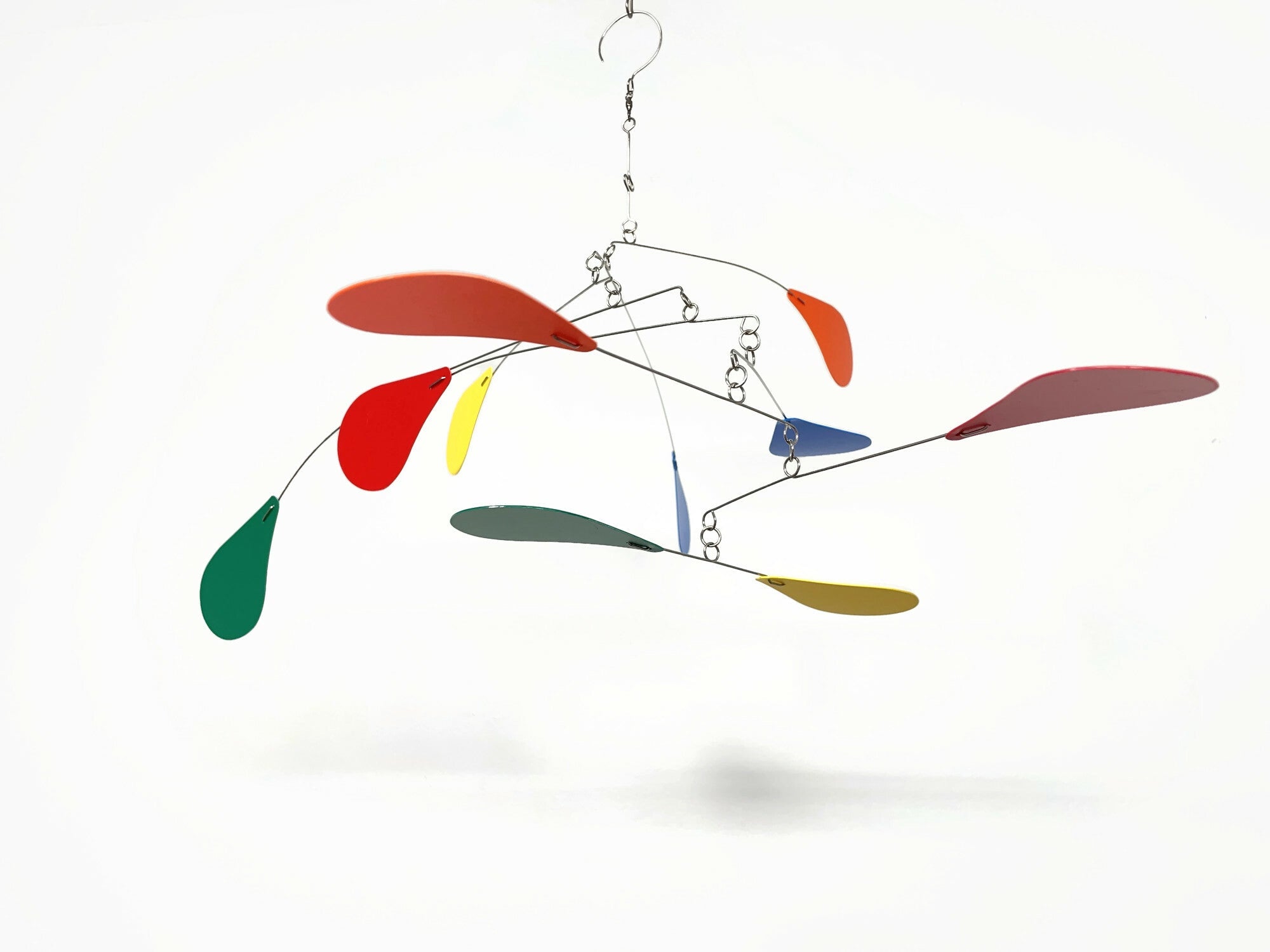 Kinetic Art Mobile 25 x 15 Nursery Playroom Changing Table Baby Shower Gift in Rainbow