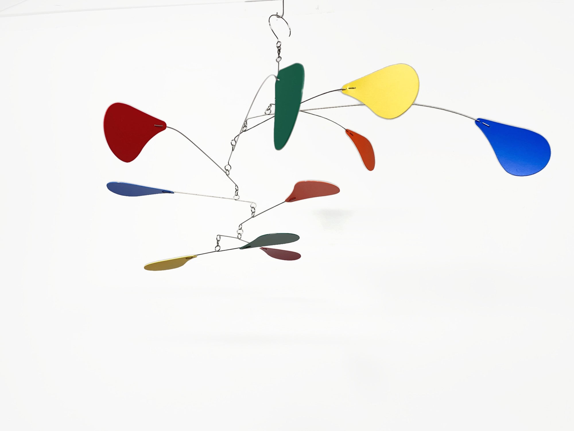 Kinetic Art Mobile 25 x 15 Nursery Playroom Changing Table Baby Shower Gift in Rainbow