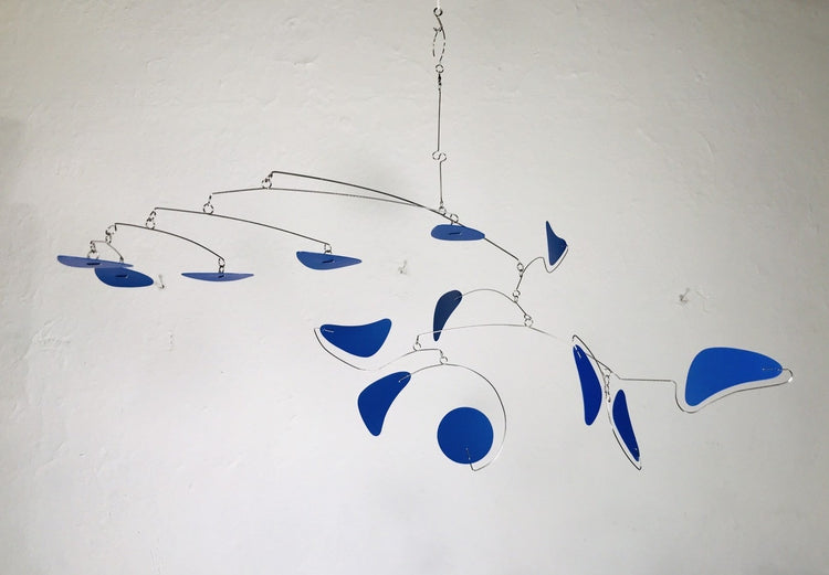 Hanging Mobile Blue Mid Century Modern Serenity Style