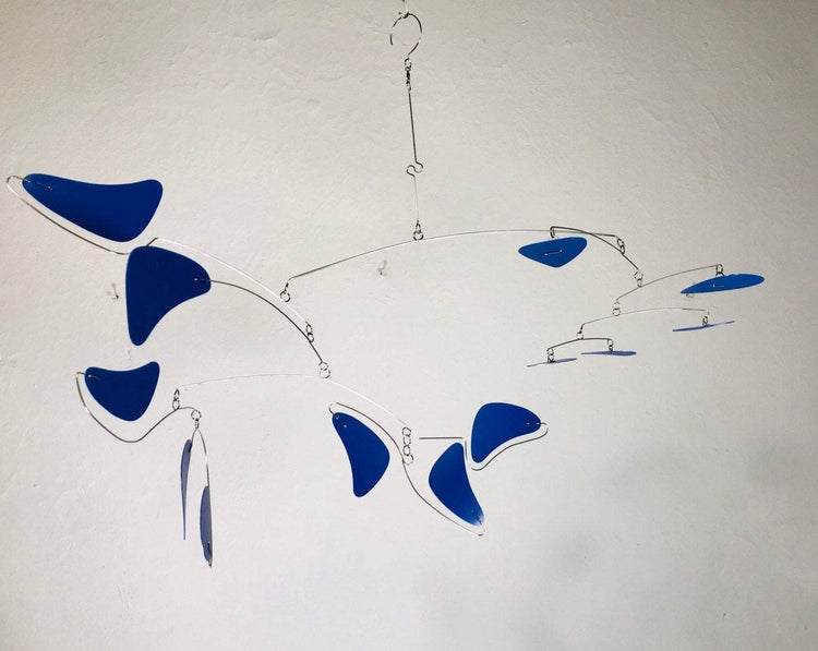 Hanging Mobile Blue Mid Century Modern Serenity Style