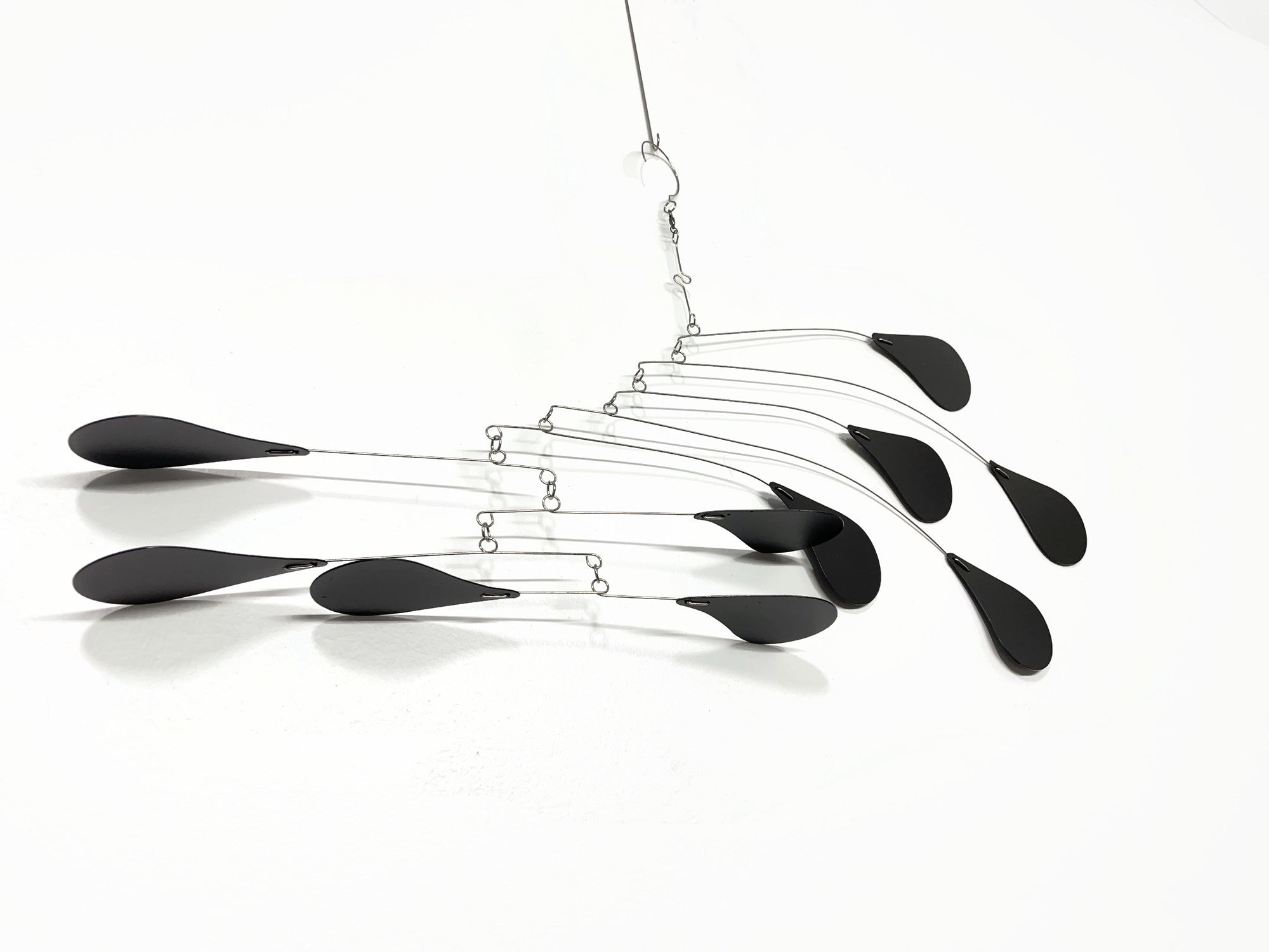 Adult Mobile In Black 25 x 15 Kinetic Hanging Mobile Art