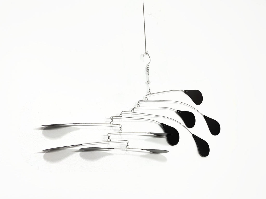Adult Mobile In Black 25 x 15 Kinetic Hanging Mobile Art