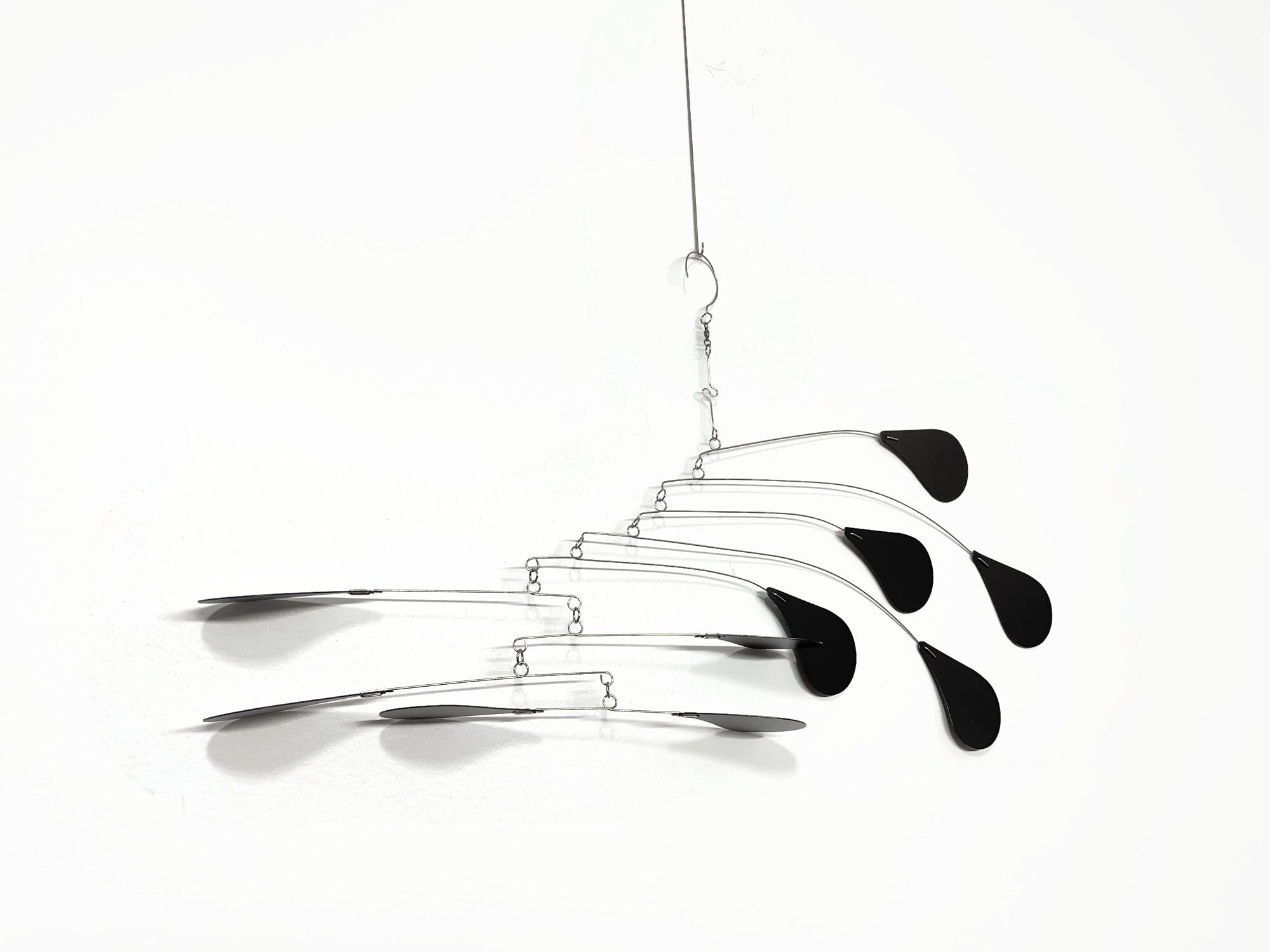 Adult Mobile In Black 25 x 15 Kinetic Hanging Mobile Art