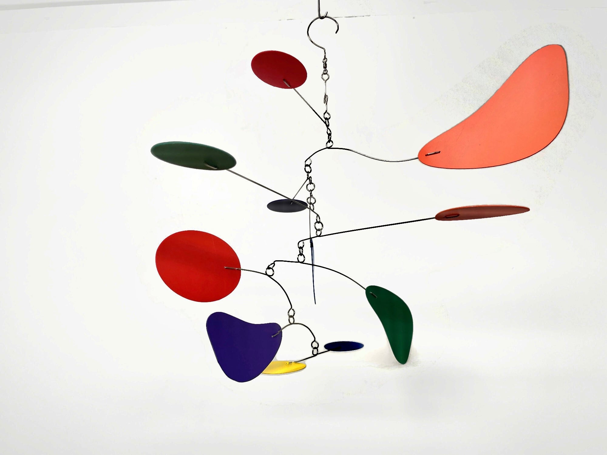 Rainbow Baby Mobile • Mid‑Century Modern Kinetic Art for Nursery - Discovery Style