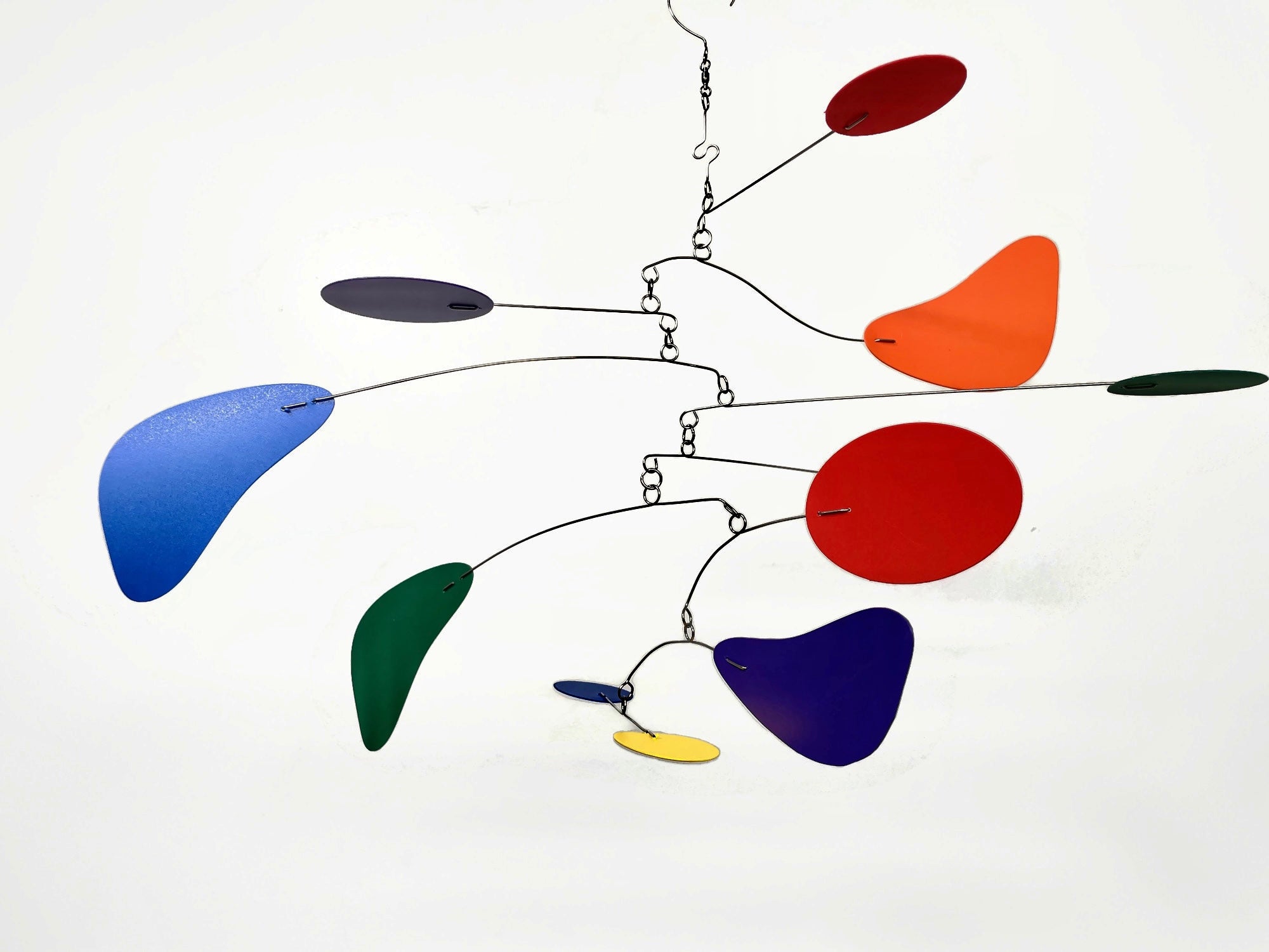 Rainbow Baby Mobile • Mid‑Century Modern Kinetic Art for Nursery - Discovery Style