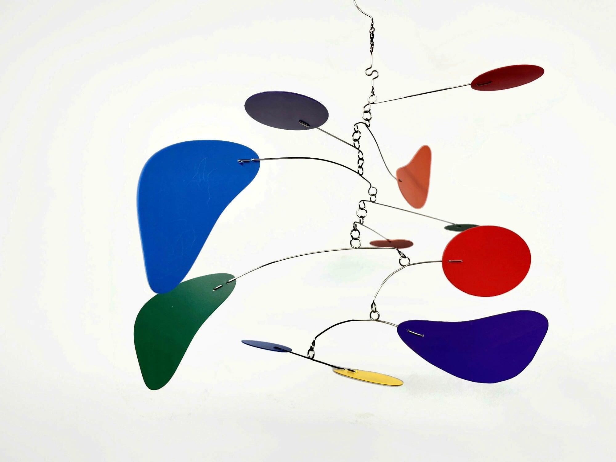 Rainbow Baby Mobile • Mid‑Century Modern Kinetic Art for Nursery - Discovery Style