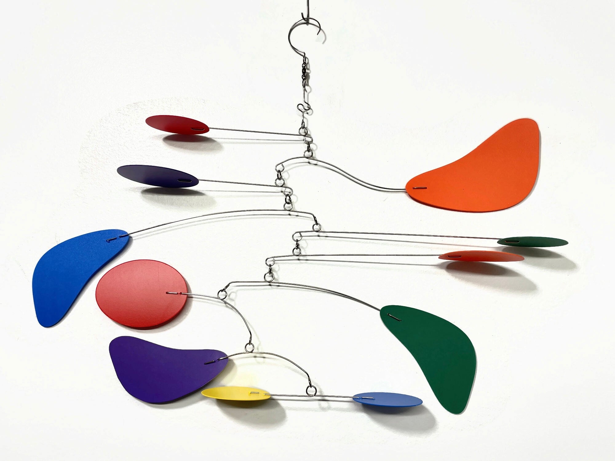 Rainbow Baby Mobile • Mid‑Century Modern Kinetic Art for Nursery - Discovery Style