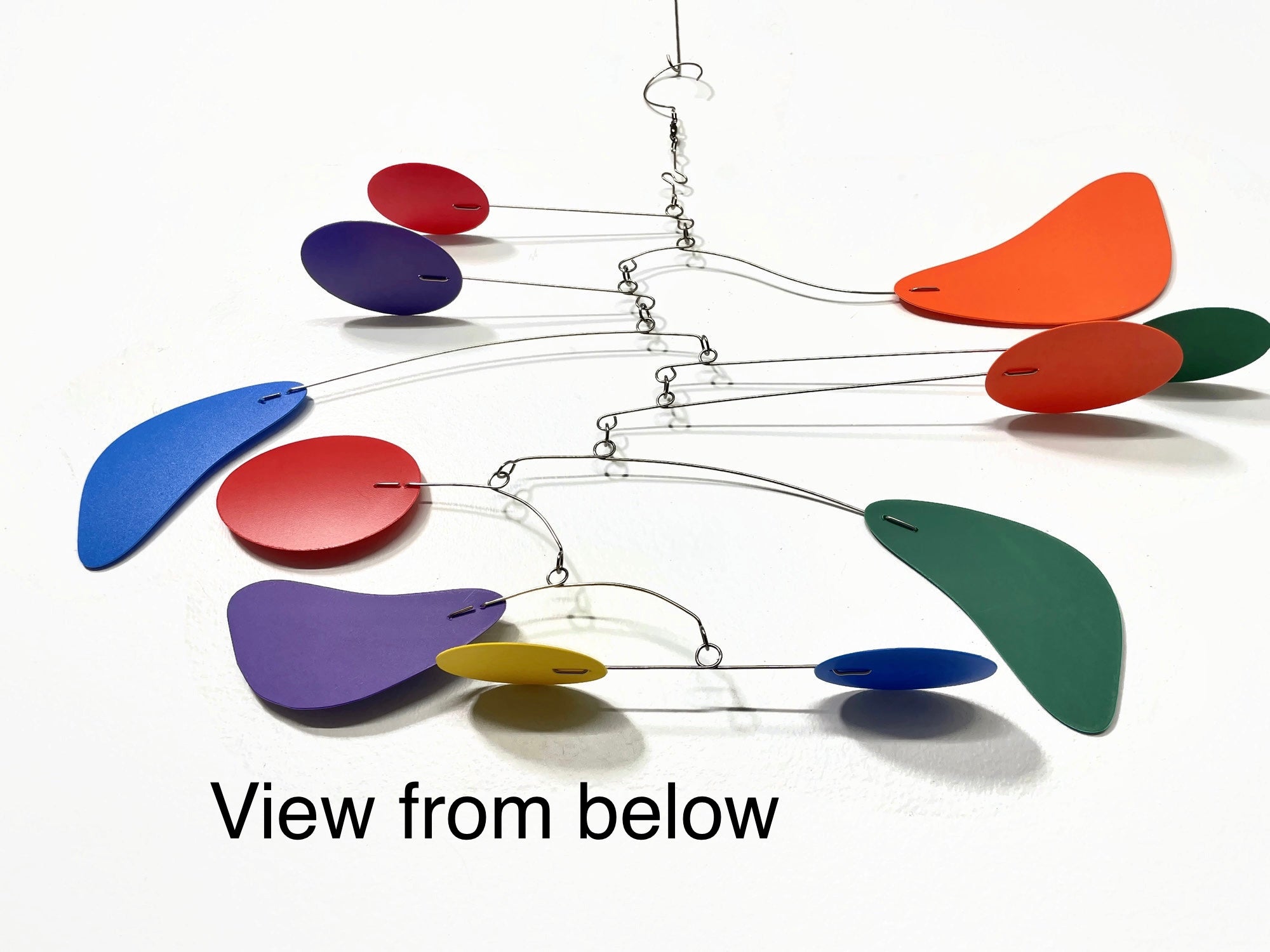 Rainbow Baby Mobile • Mid‑Century Modern Kinetic Art for Nursery - Discovery Style