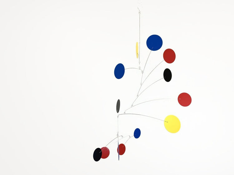 Hanging Mobile Large Kinetic Sculpture USA in Rex Style Rainbow