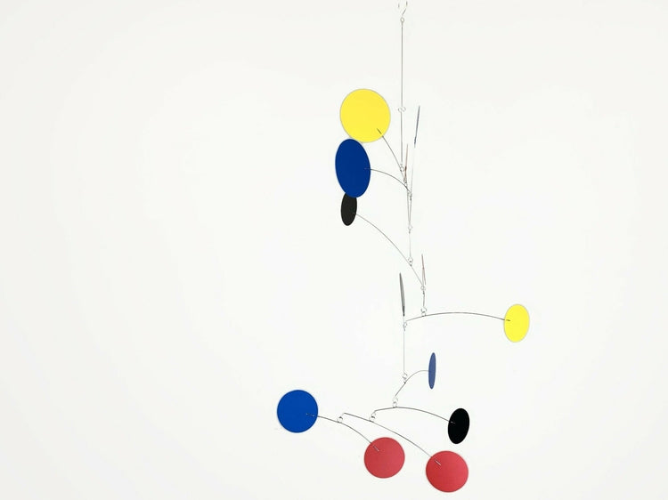 Hanging Mobile Large Kinetic Sculpture USA in Rex Style Rainbow
