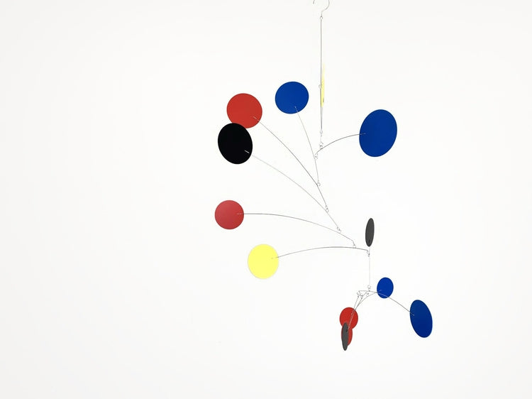 Hanging Mobile Large Kinetic Sculpture USA in Rex Style Rainbow