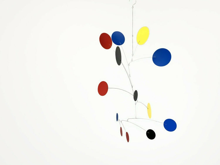 Hanging Mobile Large Kinetic Sculpture USA in Rex Style Rainbow