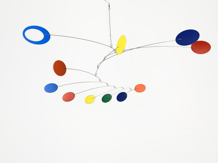 Hanging Mobile Art in Zen Style - Rainbow Mobile for Nursery or Playroom