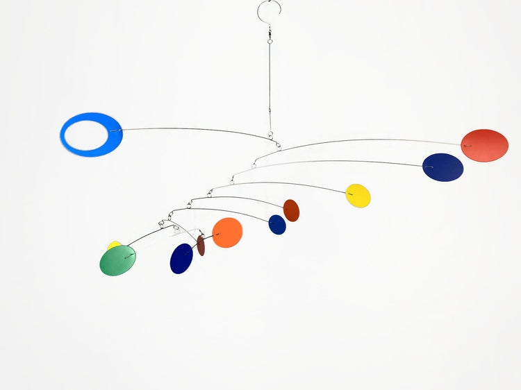 Hanging Mobile Art in Zen Style - Rainbow Mobile for Nursery or Playroom