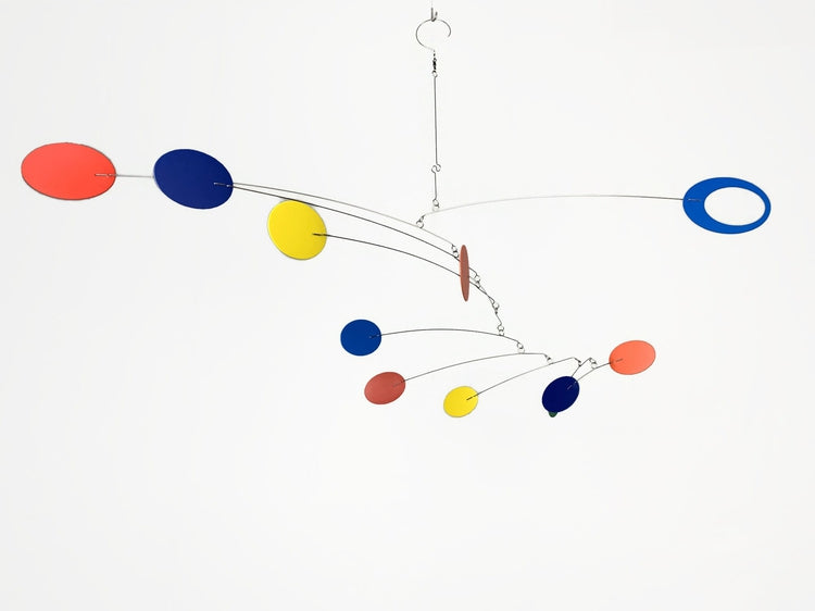 Hanging Mobile Art in Zen Style - Rainbow Mobile for Nursery or Playroom