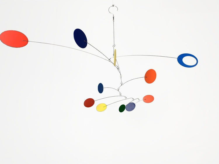 Hanging Mobile Art in Zen Style - Rainbow Mobile for Nursery or Playroom