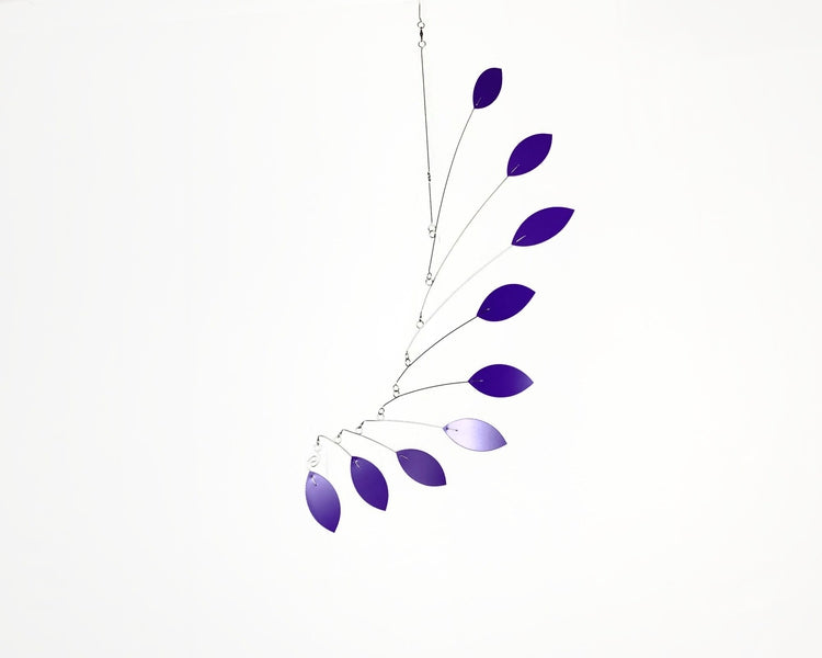 Mobile for the Nursery or Baby Leaf Wave Purple Leaves