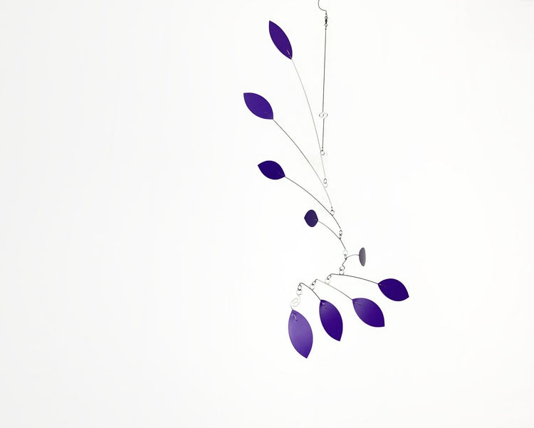 Mobile for the Nursery or Baby Leaf Wave Purple Leaves