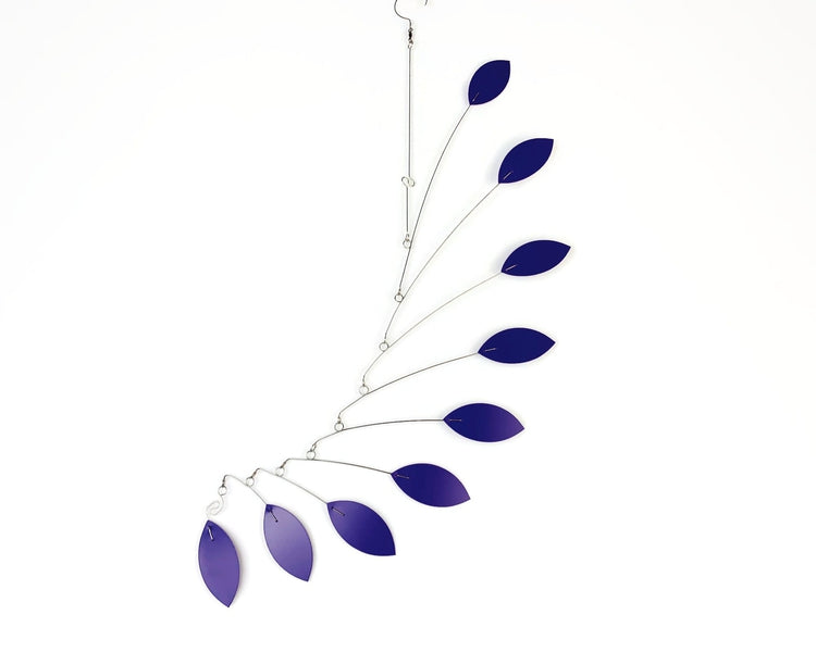 Mobile for the Nursery or Baby Leaf Wave Purple Leaves
