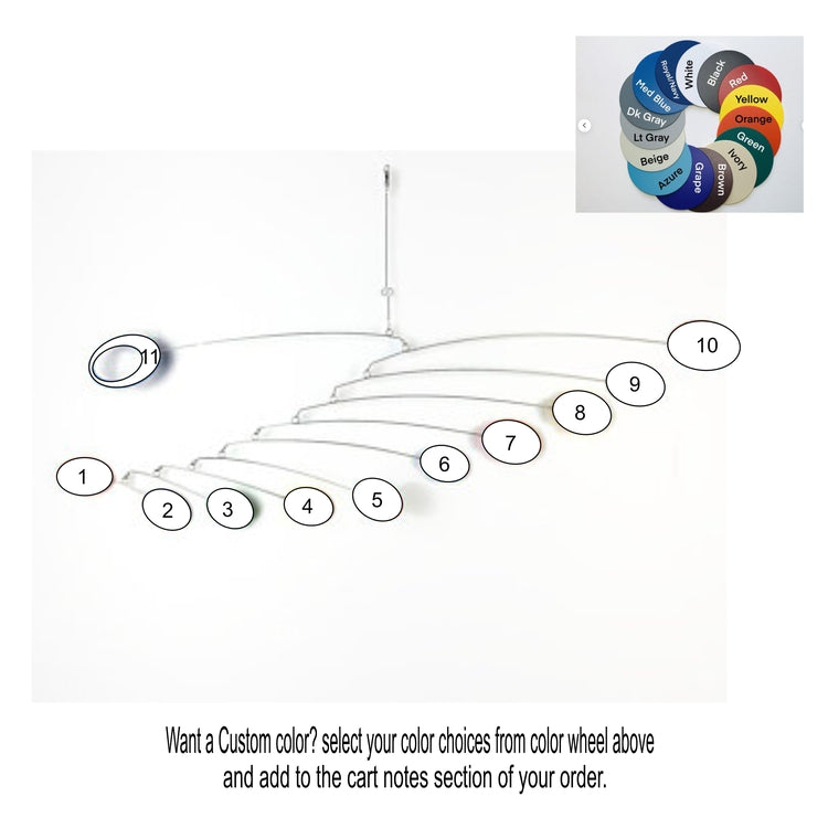 Art Mobile – Black, White & Red | Zen Style Hanging Sculpture