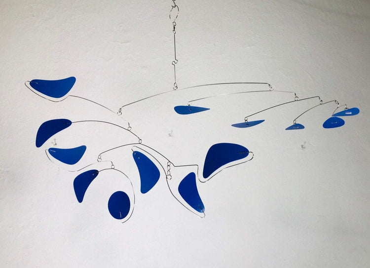 Hanging Mobile Blue Mid Century Modern Serenity Style