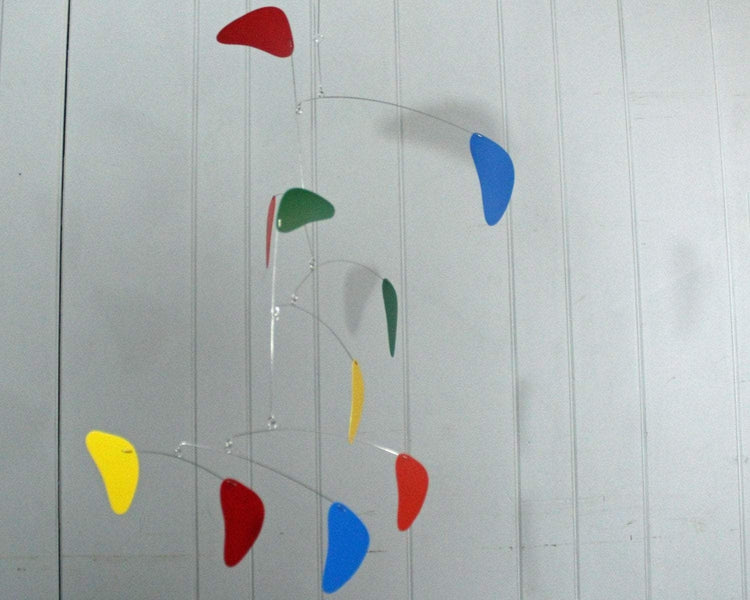 Hanging Mobile Large Sculpture Made in USA in Rang Style Rainbow