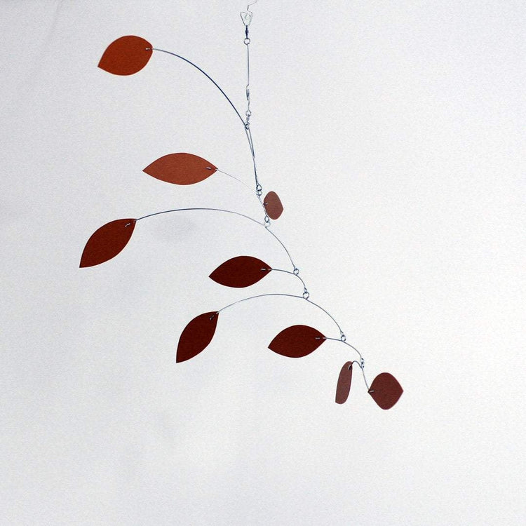 Red Vine Style Kinetic Mobile – Modern Hanging Sculpture for Nursery, Office, or Hallway