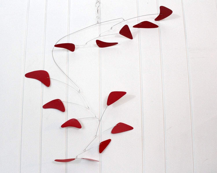 Large Red Mobile Mid Century Modern
