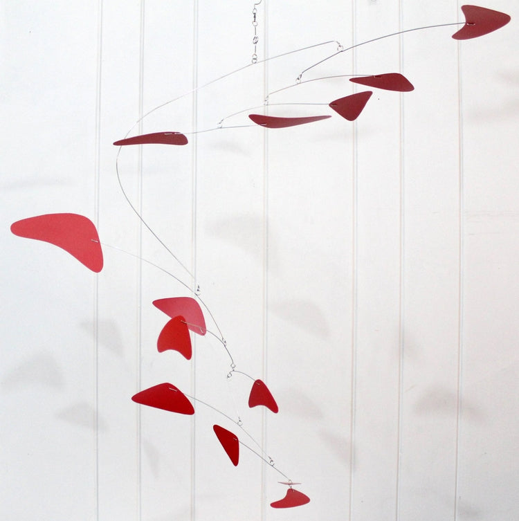 Large Red Mobile Mid Century Modern
