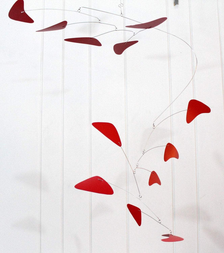Large Red Mobile Mid Century Modern