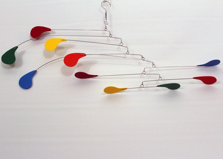 DewDrop Style Hanging Mobile – Colorful Kinetic Art for Nursery, Office, or Entryway