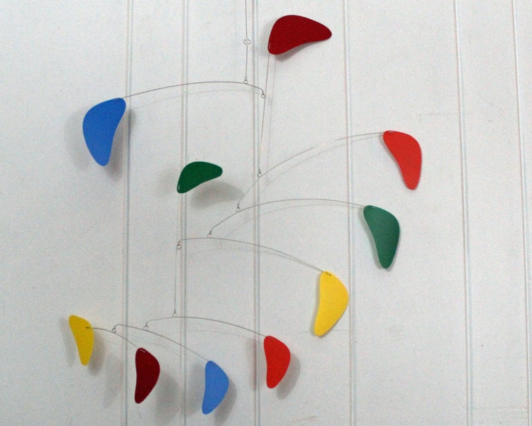 Hanging Mobile Large Sculpture Made in USA in Rang Style Rainbow