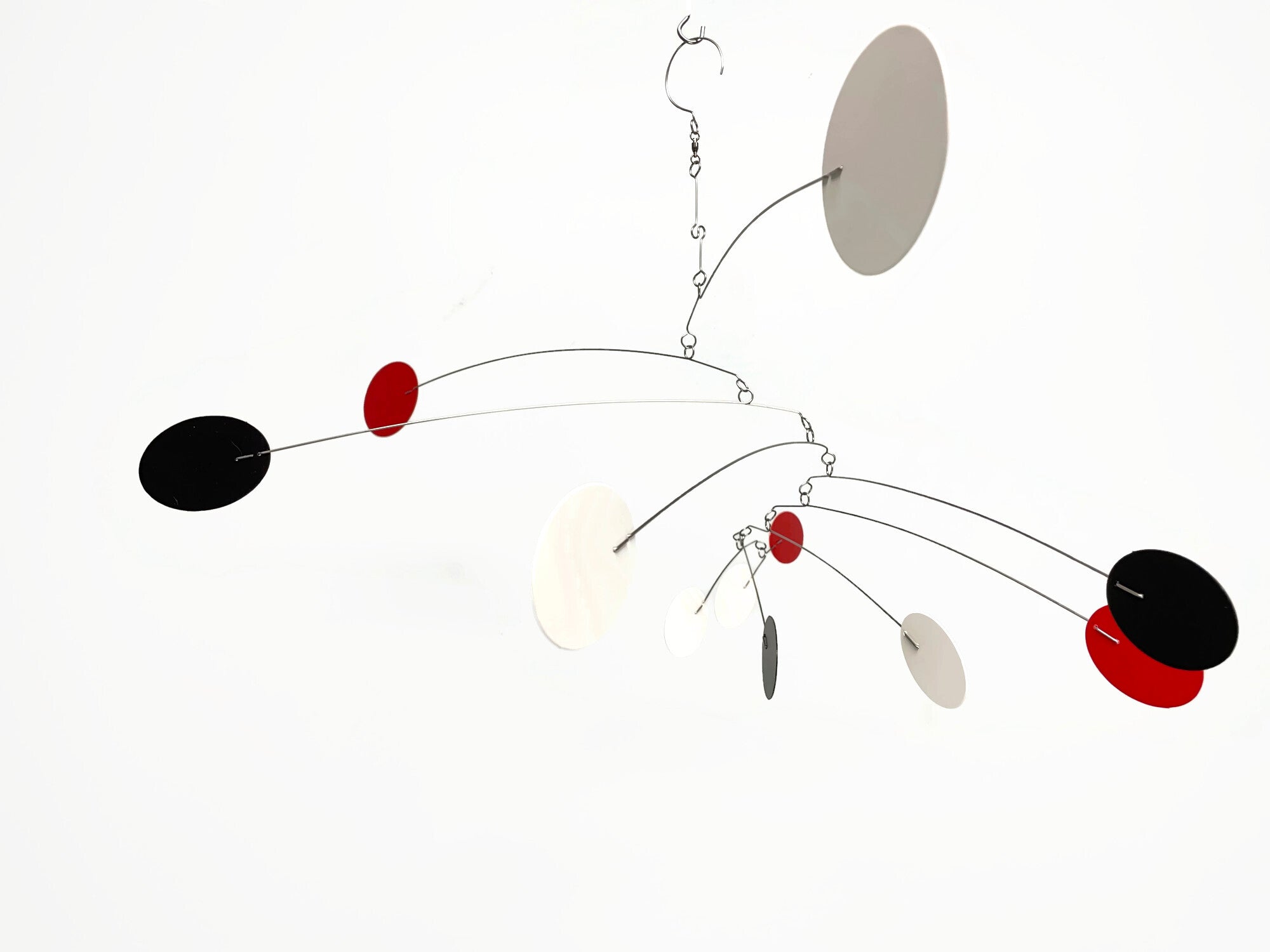 Art Mobile – Black, White & Red | Zen Style Hanging Sculpture