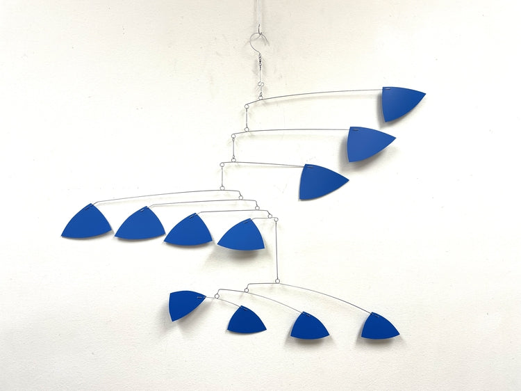 Sculpted Sails Kinetic Mobile – Modern Triangle Style Hanging Art for Office or Sunroom