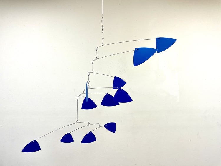 Sculpted Sails Kinetic Mobile – Modern Triangle Style Hanging Art for Office or Sunroom