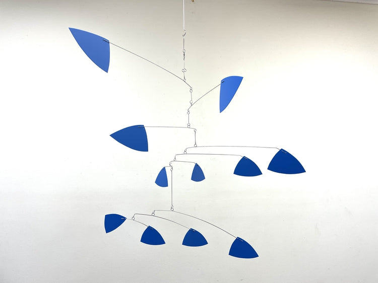 Sculpted Sails Kinetic Mobile – Modern Triangle Style Hanging Art for Office or Sunroom