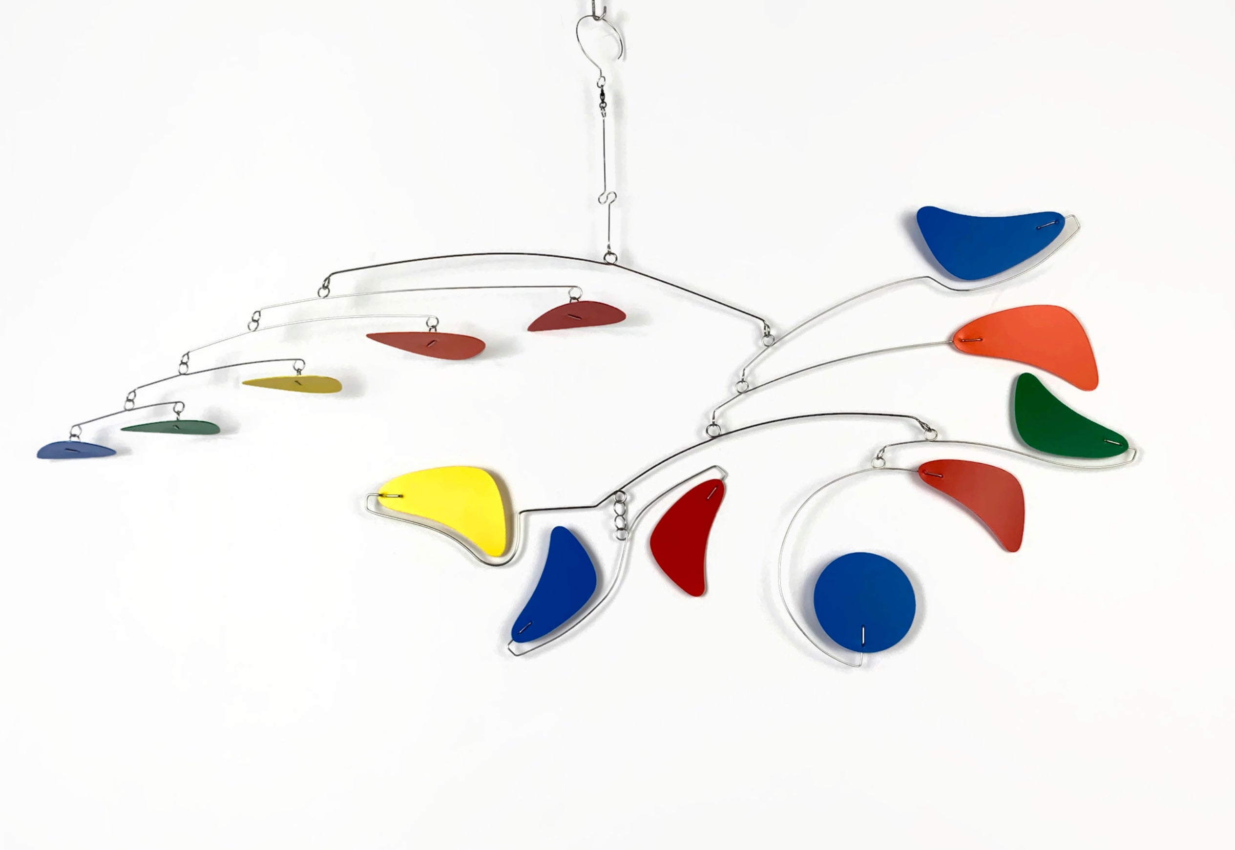 Hanging Mobile Mid Century Modern Rainbow in Serenity Style for Home or Office