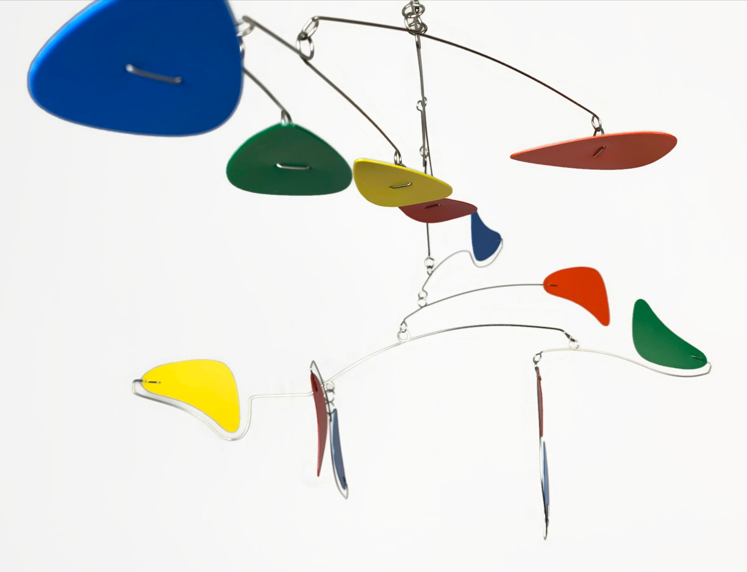Hanging Mobile Mid Century Modern Rainbow in Serenity Style for Home or Office