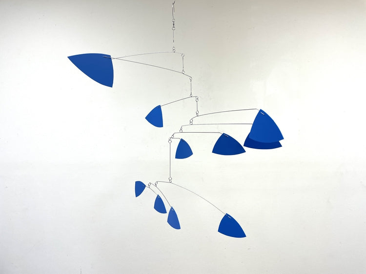 Sculpted Sails Kinetic Mobile – Modern Triangle Style Hanging Art for Office or Sunroom