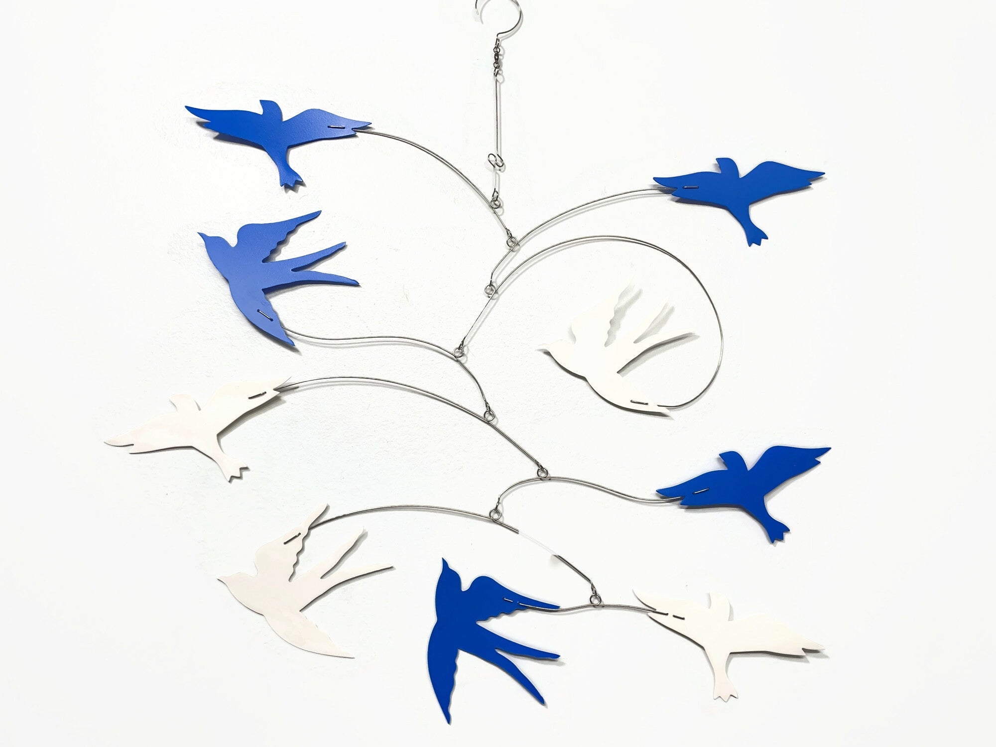 Bird Mobile Flying 22w x 23h Art Swallow Swift Dove Kinetic Art Sculpture