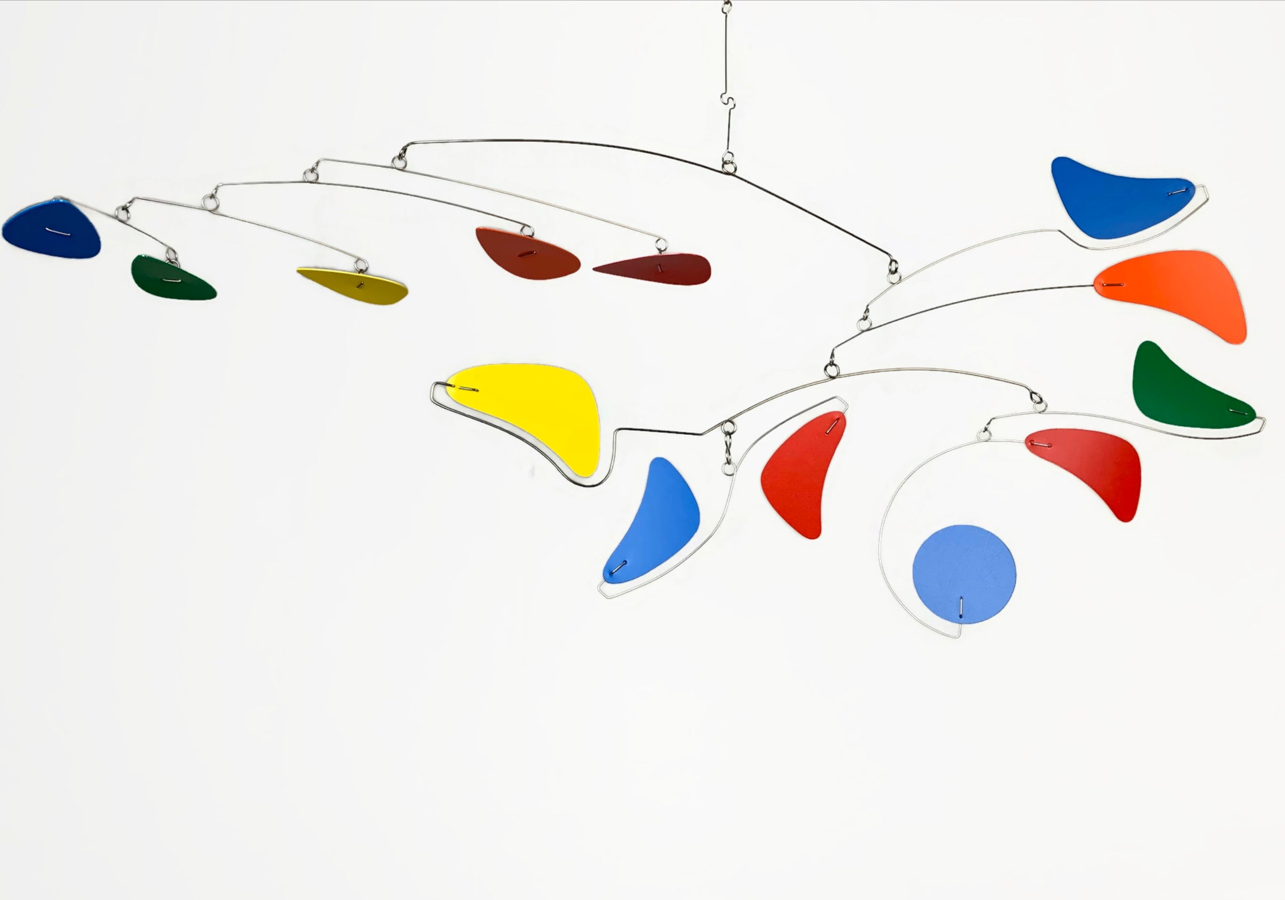 Hanging Mobile Mid Century Modern Rainbow in Serenity Style for Home or Office