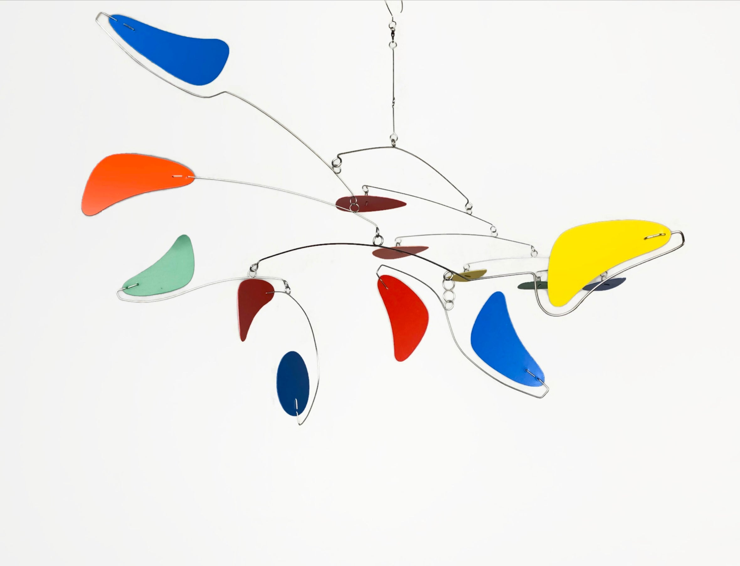 Hanging Mobile Mid Century Modern Rainbow in Serenity Style for Home or Office
