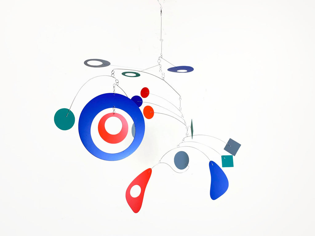Hanging Mobile Art 30 x 26 in Space Style - Mobile for Nursery or Playroom