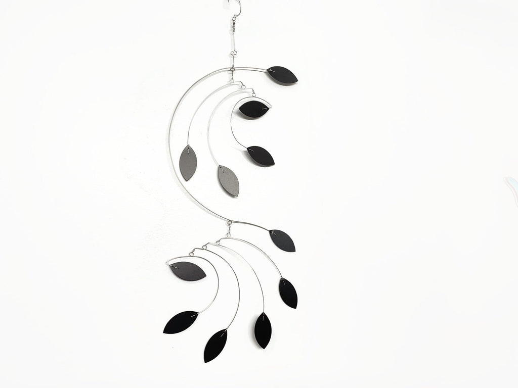 Mobile Art Dream Catcher Style in Black Kinetic Art Sculpture